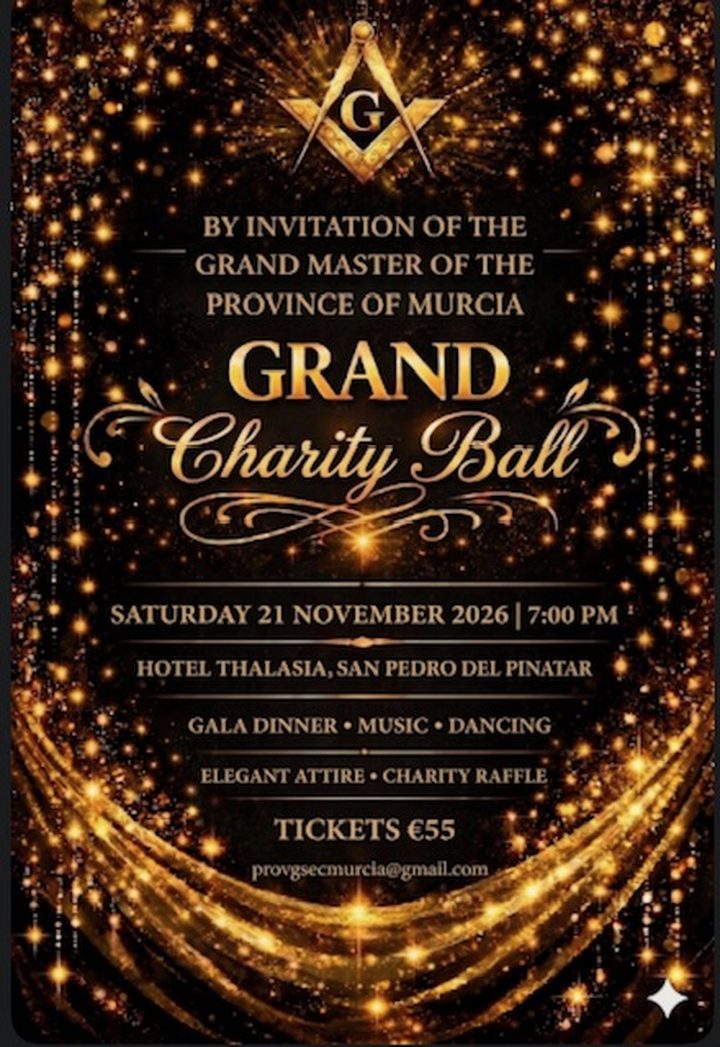 Grand Charity Ball — Provincial Grand Lodge of Murcia — 21 November 2026