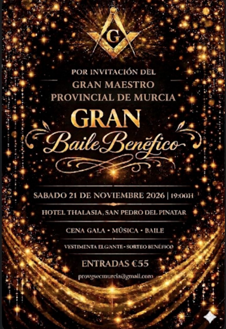 Gran Baile Benéfico — Gran Logia Provincial de Murcia — 21 de noviembre de 2026